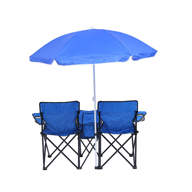 double outdoor chair with armrests