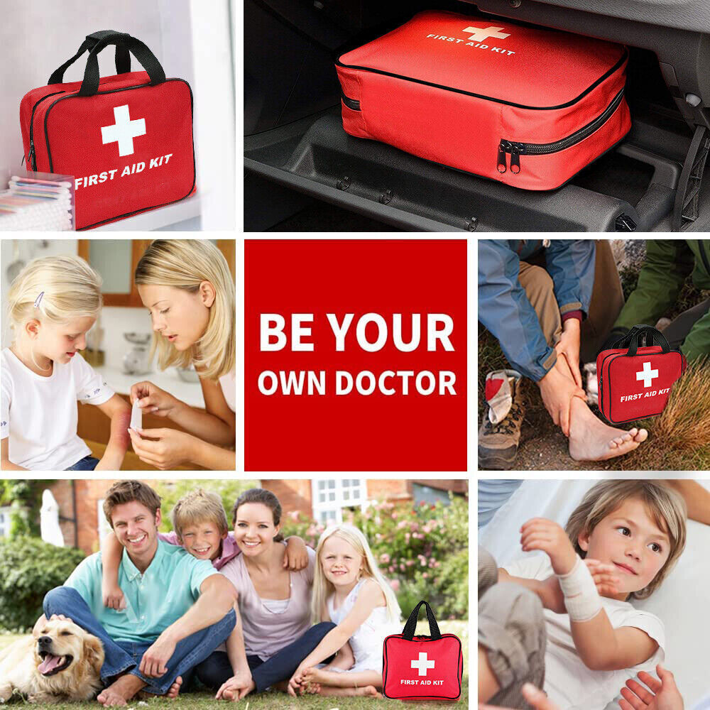 first aid kit with CPR mask and disposable gloves
