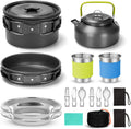 aluminum camping cookware set for 2 to 3 people