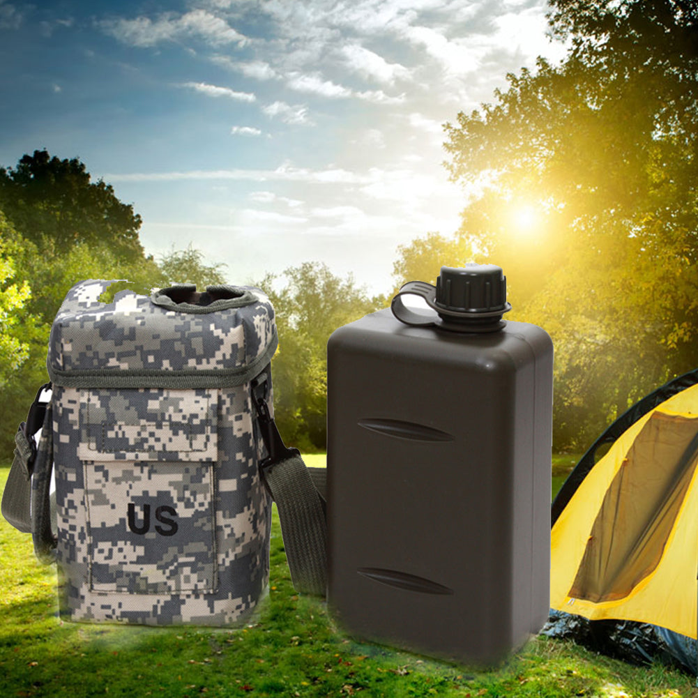camping canteen with carrying pouch