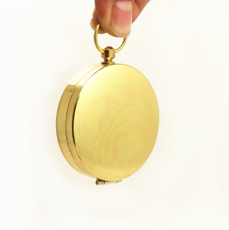 classic hiking compass with protective case