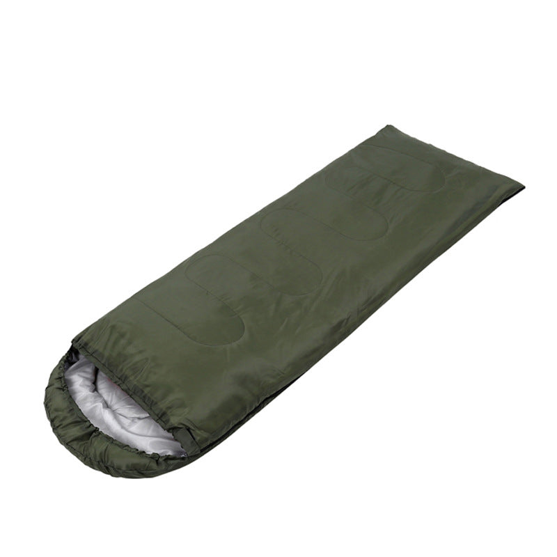 camping sleeping bag with Velcro zipper closure
