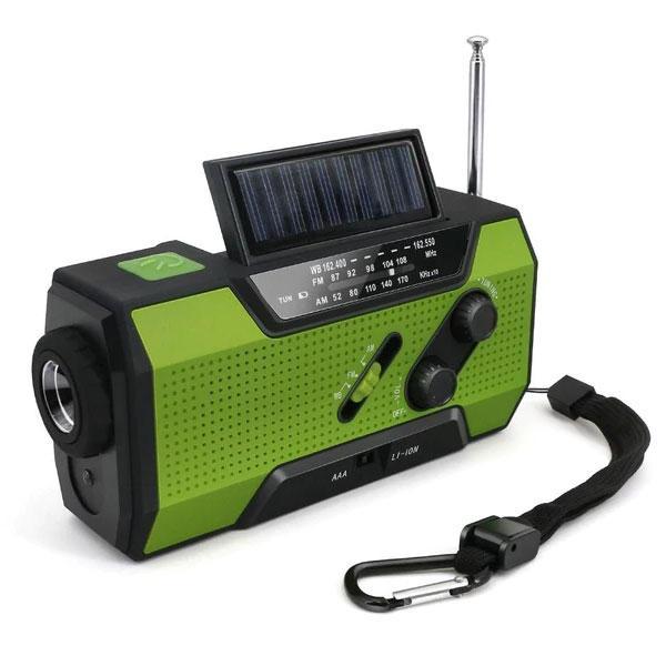 Solar camping radio with built-in outdoor light