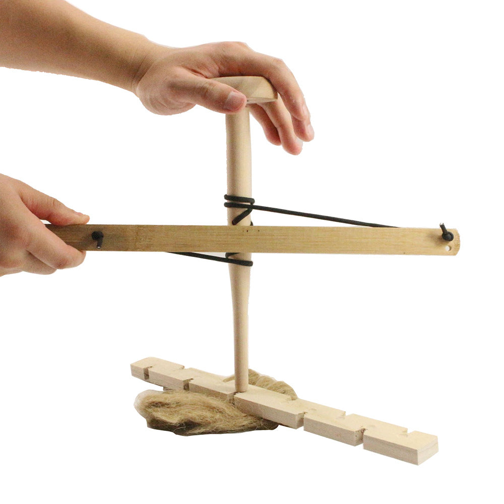 wooden friction fire starting kit