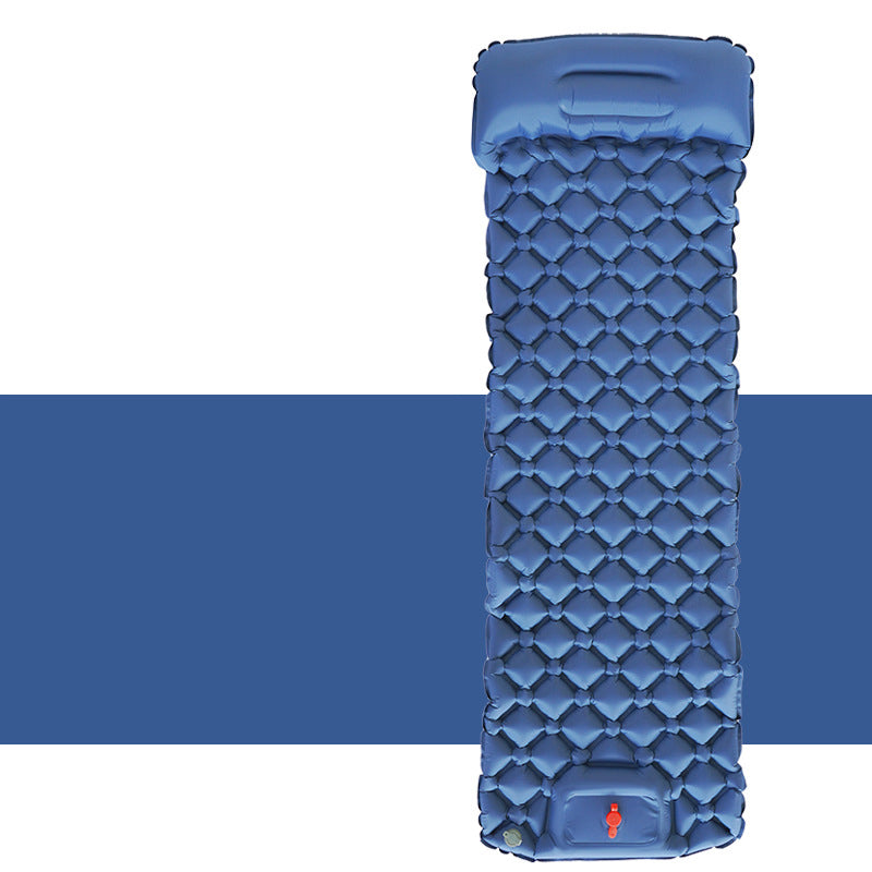inflatable sleeping pad with integrated pillow