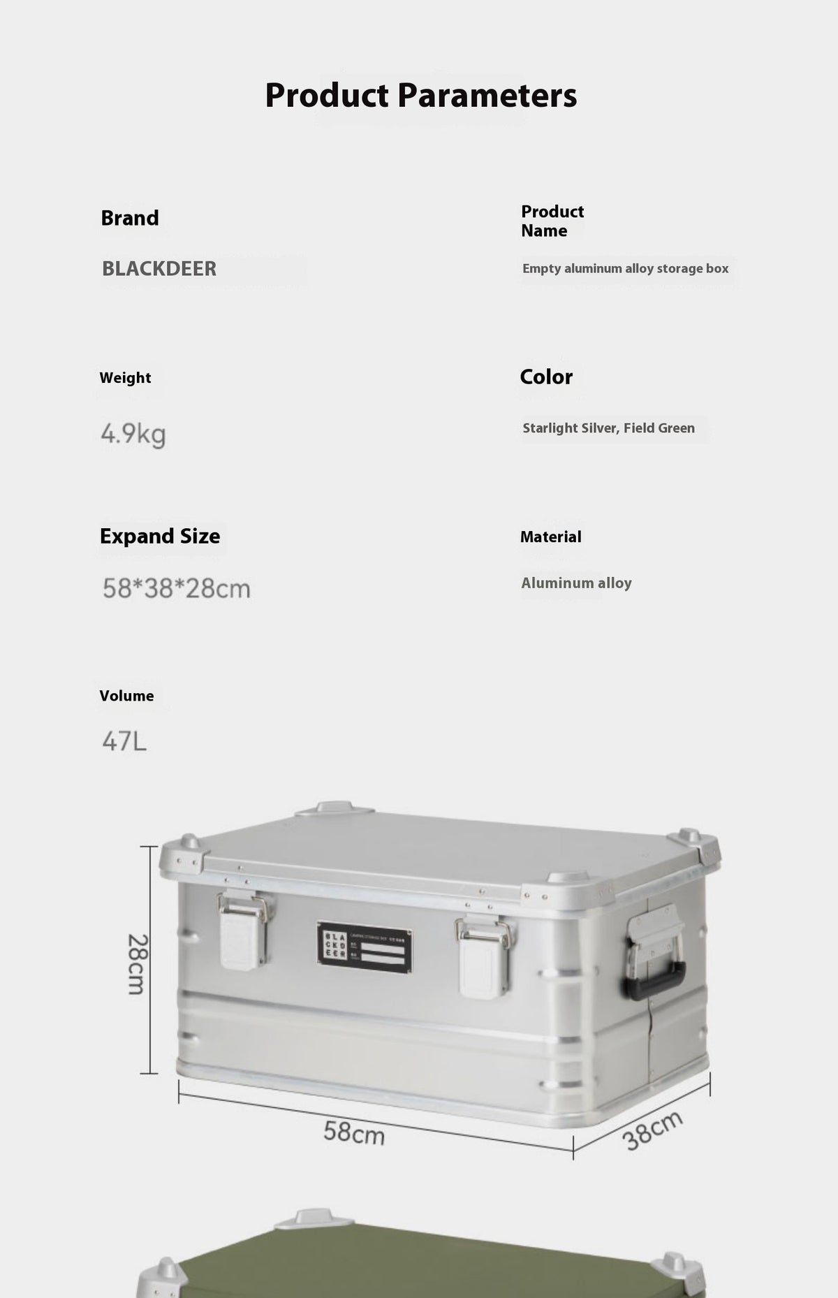 large camping organizer box for outdoor gear