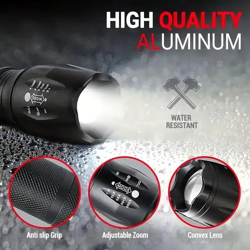 aluminum LED camping and hiking flashlight