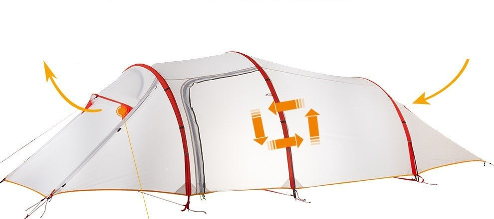 nylon 3-person camping tent for backpacking