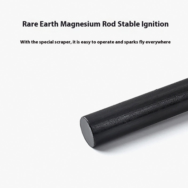 magnesium camping fire starter with stainless steel scraper