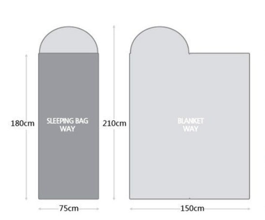 180cm waterproof camping sleeping bag