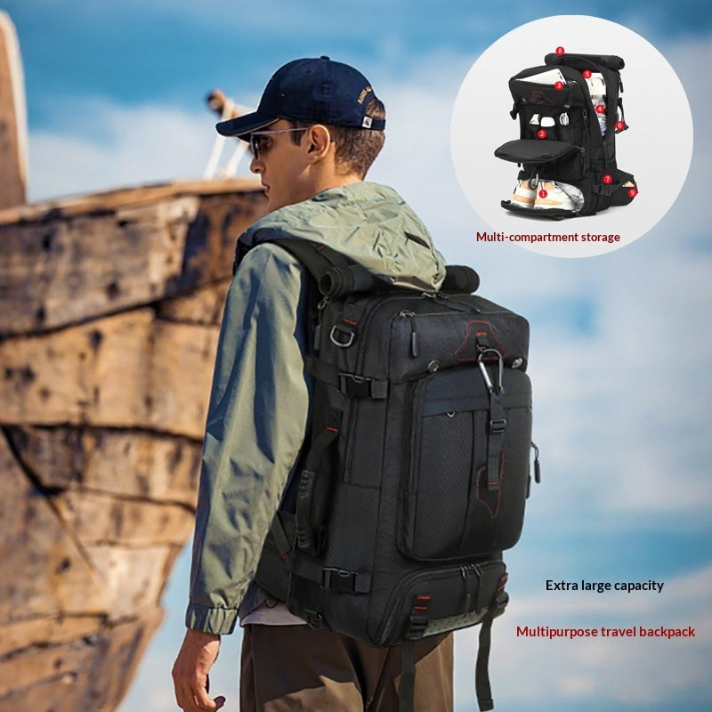 35L-80L waterproof camping backpack for hiking and outdoor adventures
