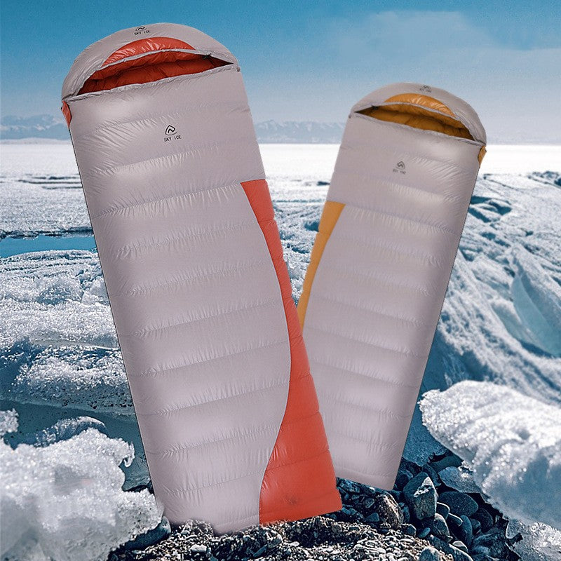 Adult goose down camping sleeping bag with 400T20D nylon