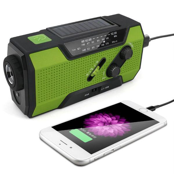portable solar radio for hiking and camping