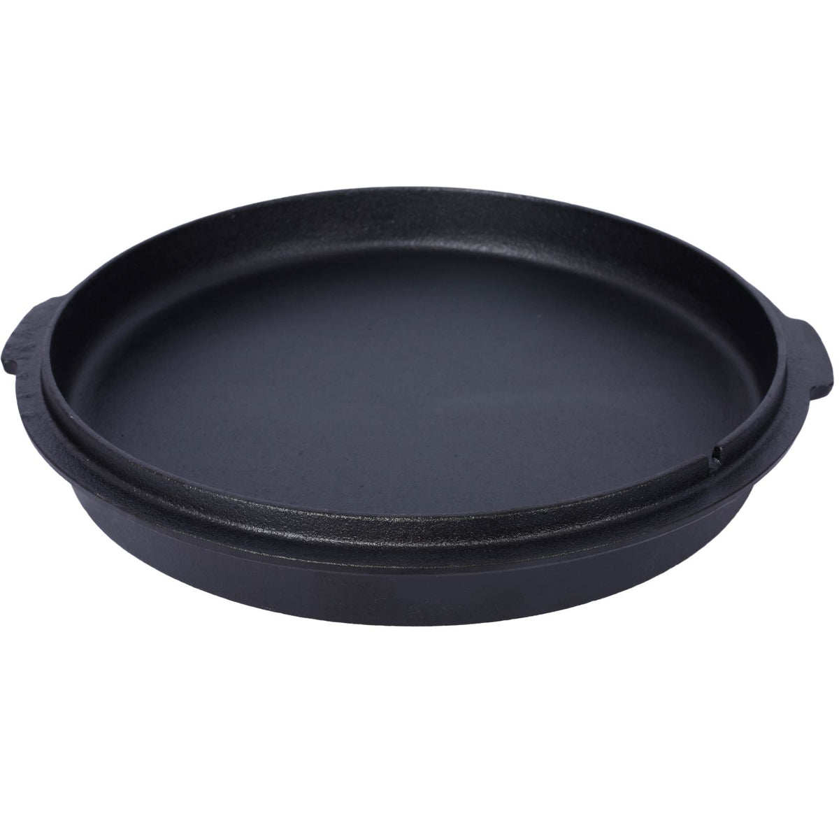 cast iron Dutch oven lid used as skillet