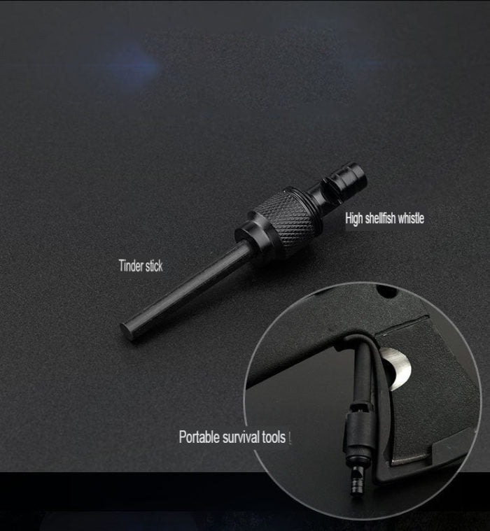 fire starter and whistle tool in EDC camp axe