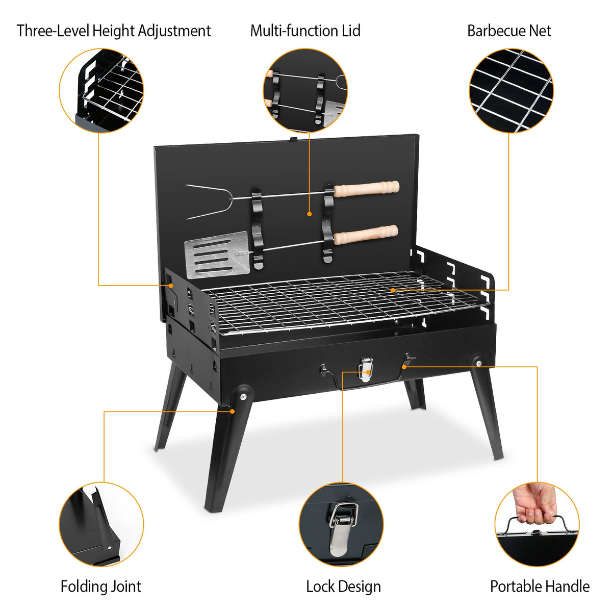 folding BBQ grill for camping