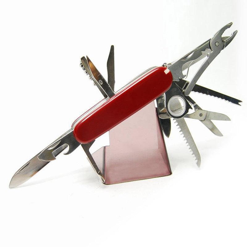 folding camping knife with multiple tools