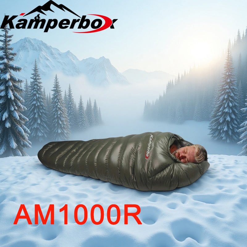 Kamperbox cold weather sleeping bag for camping and backpacking