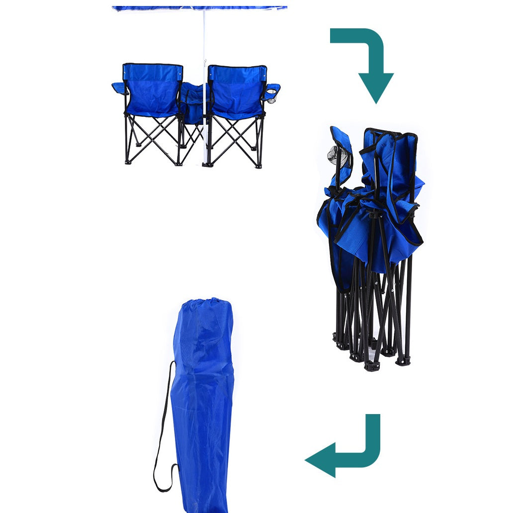 folding camping loveseat for outdoor recreation