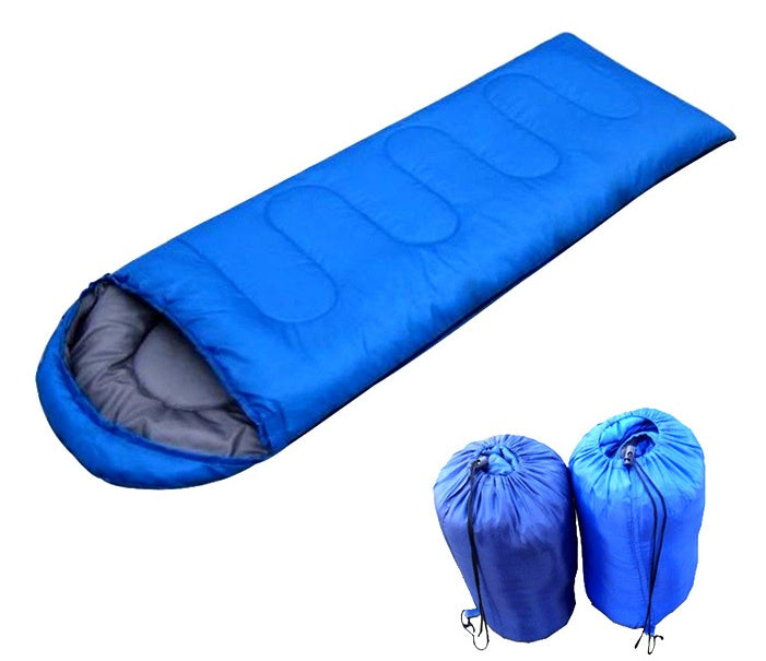 Waterproof adult camping sleeping bag with adjustable hood