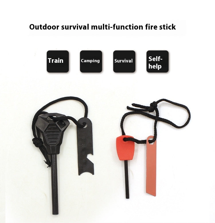 camping flint with stainless steel scraper