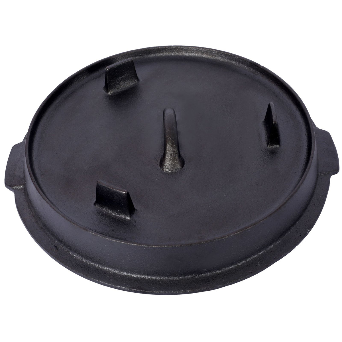 camping Dutch oven with legged griddle lid