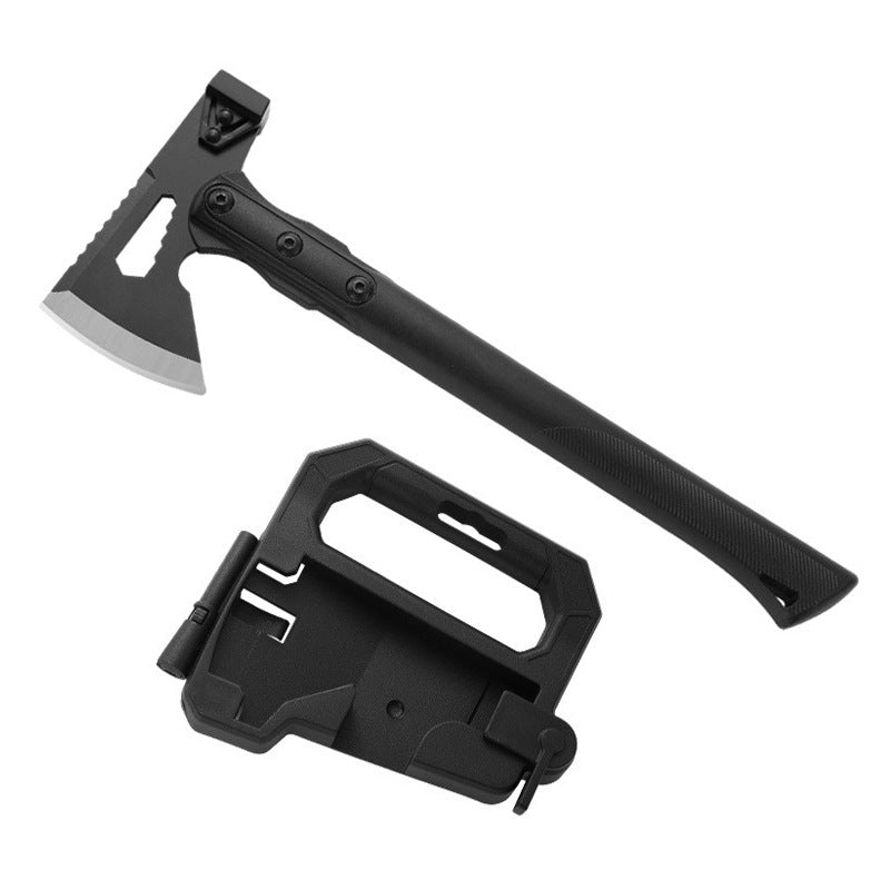 Stainless steel camping axe with protective sheath