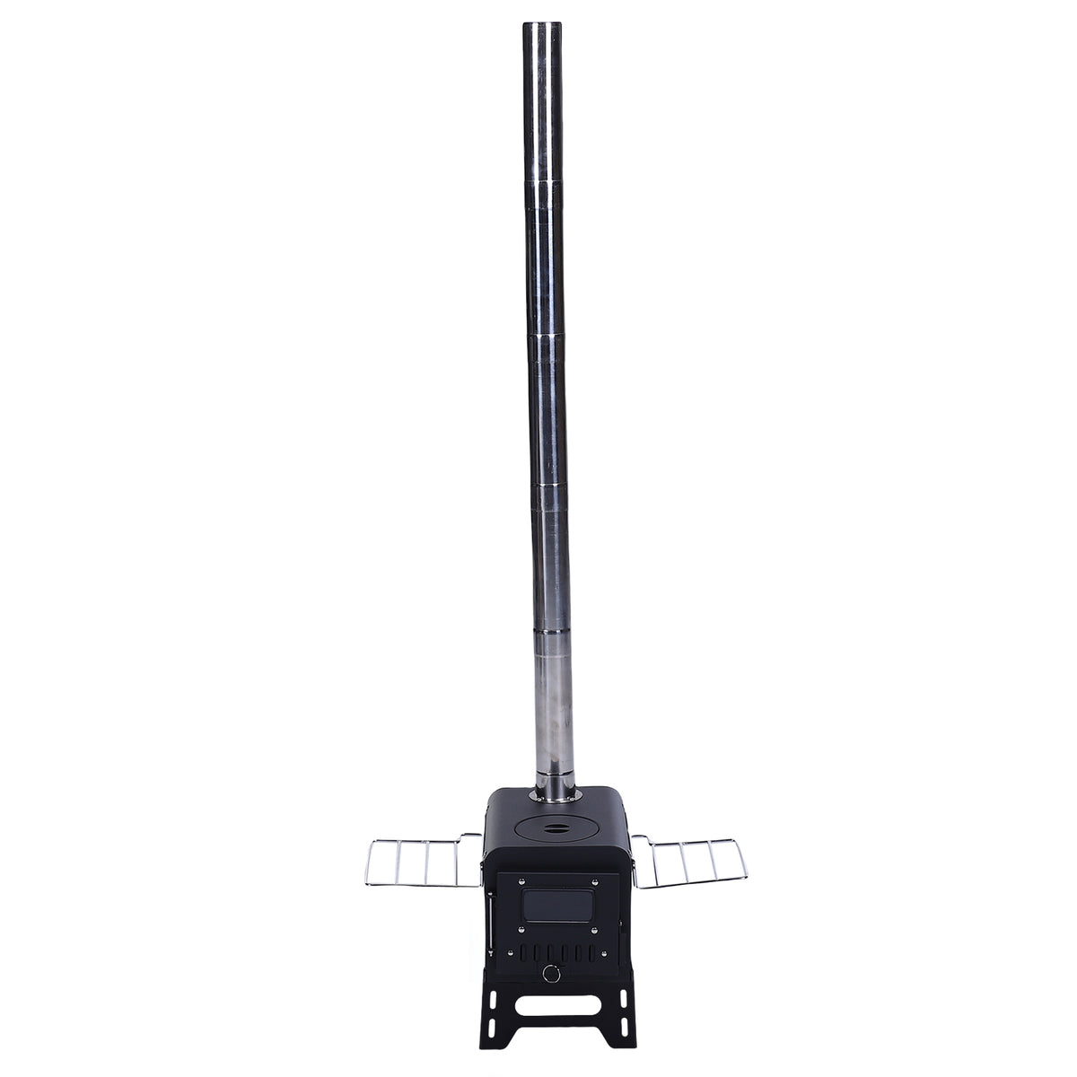 portable glass door stove