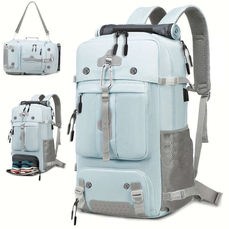 35L peacock blue outdoor camping backpack