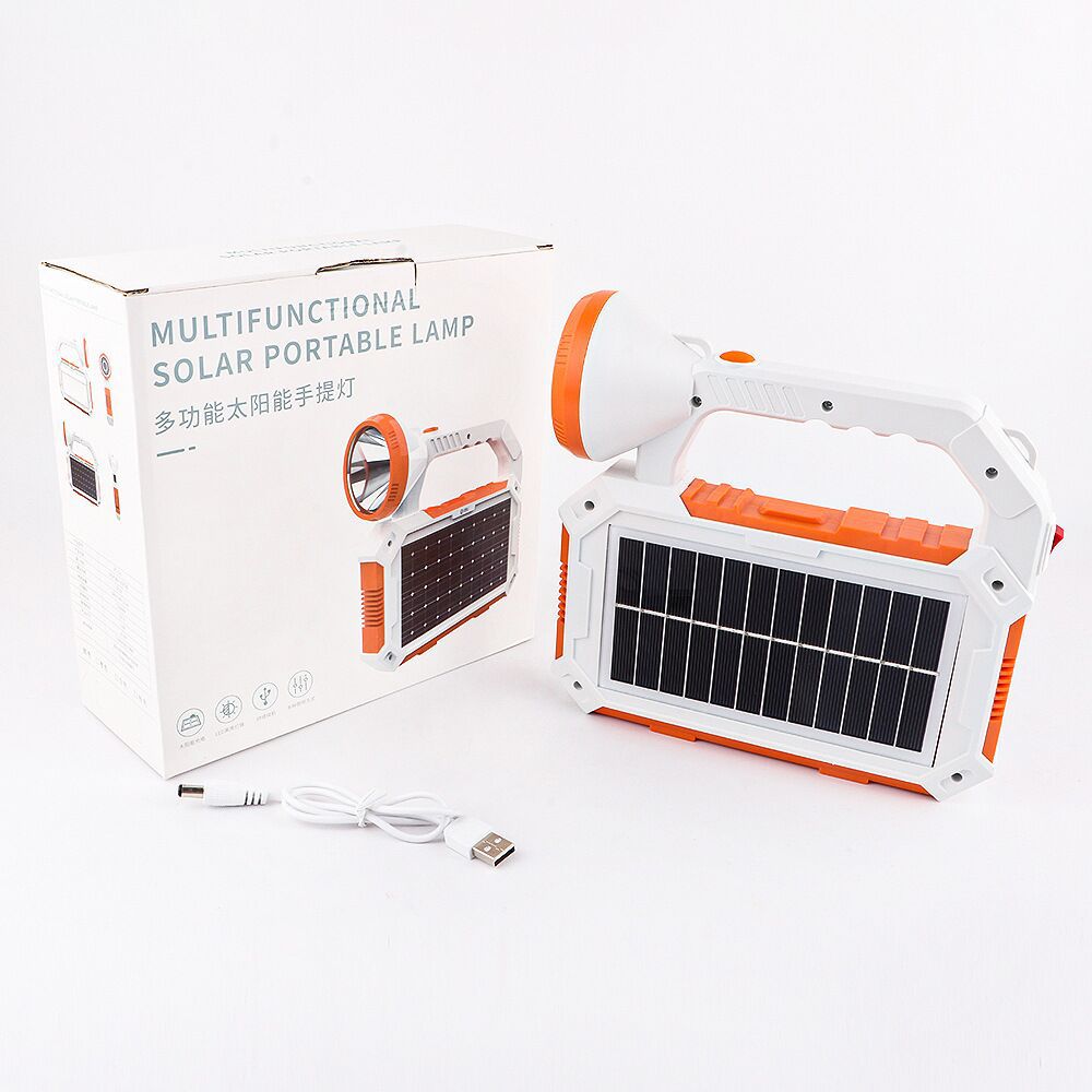 rechargeable solar searchlight with power bank function