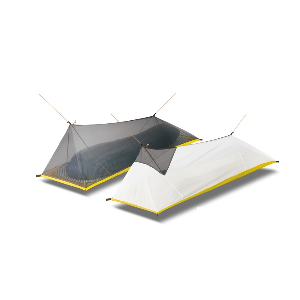 1-person waterproof orange camping tent