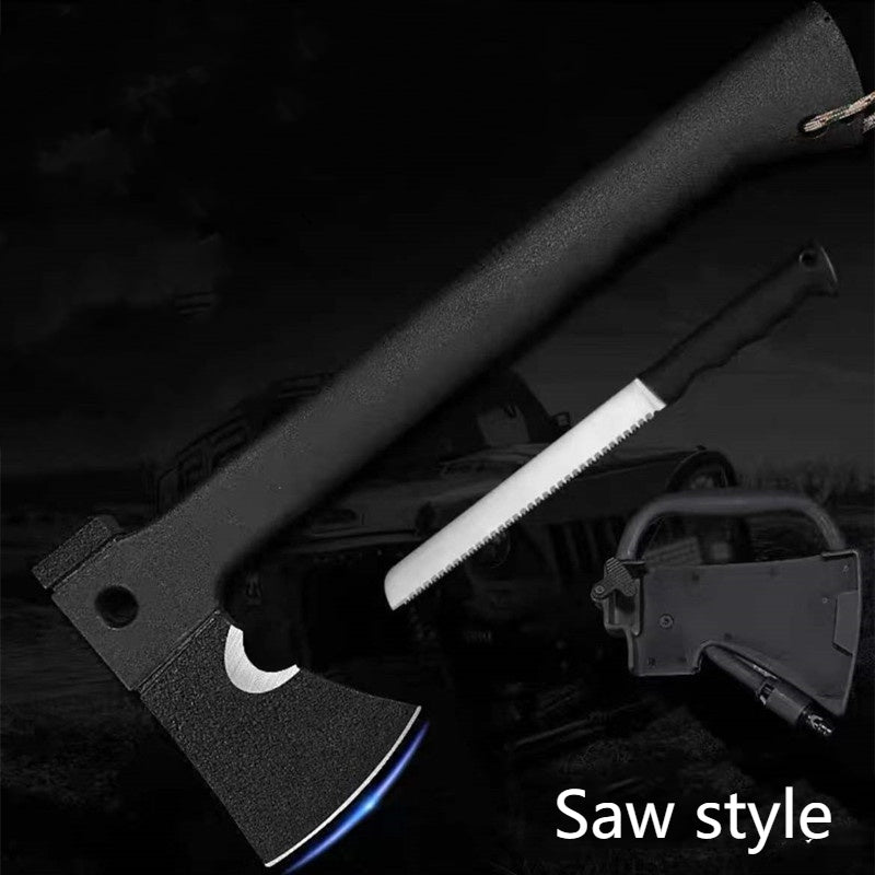 camp saw with EDC axe

