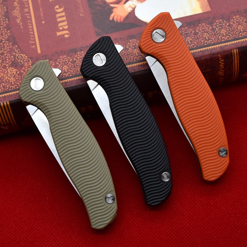 D2 steel folding knife for camping