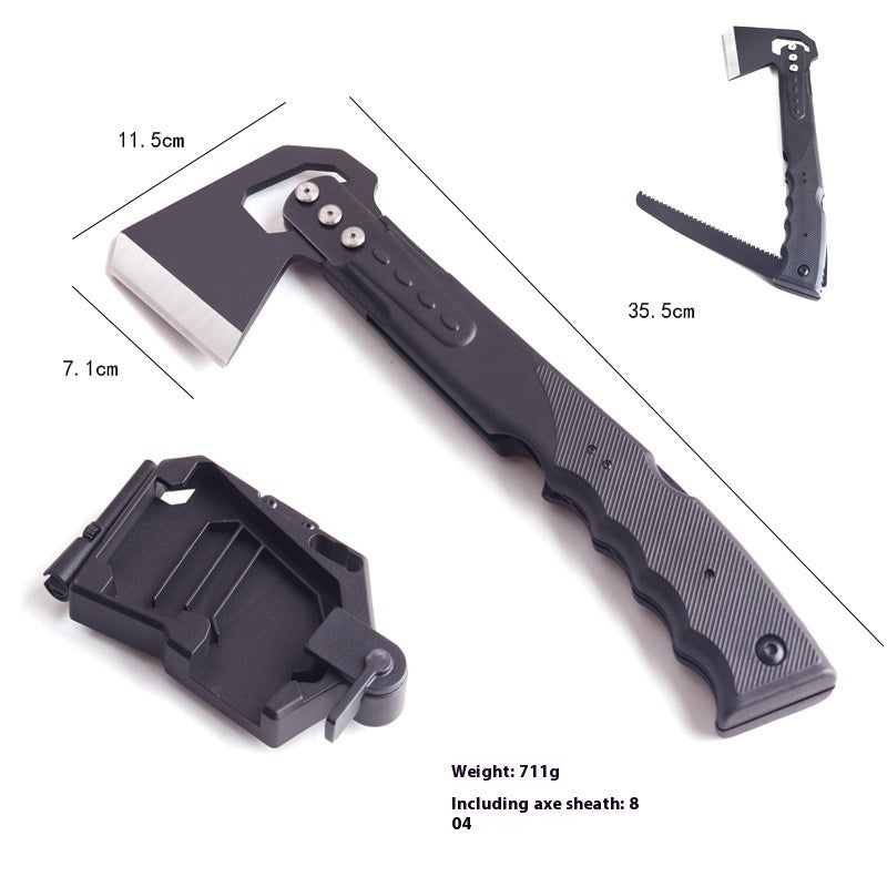 portable camp axe for kindling preparation