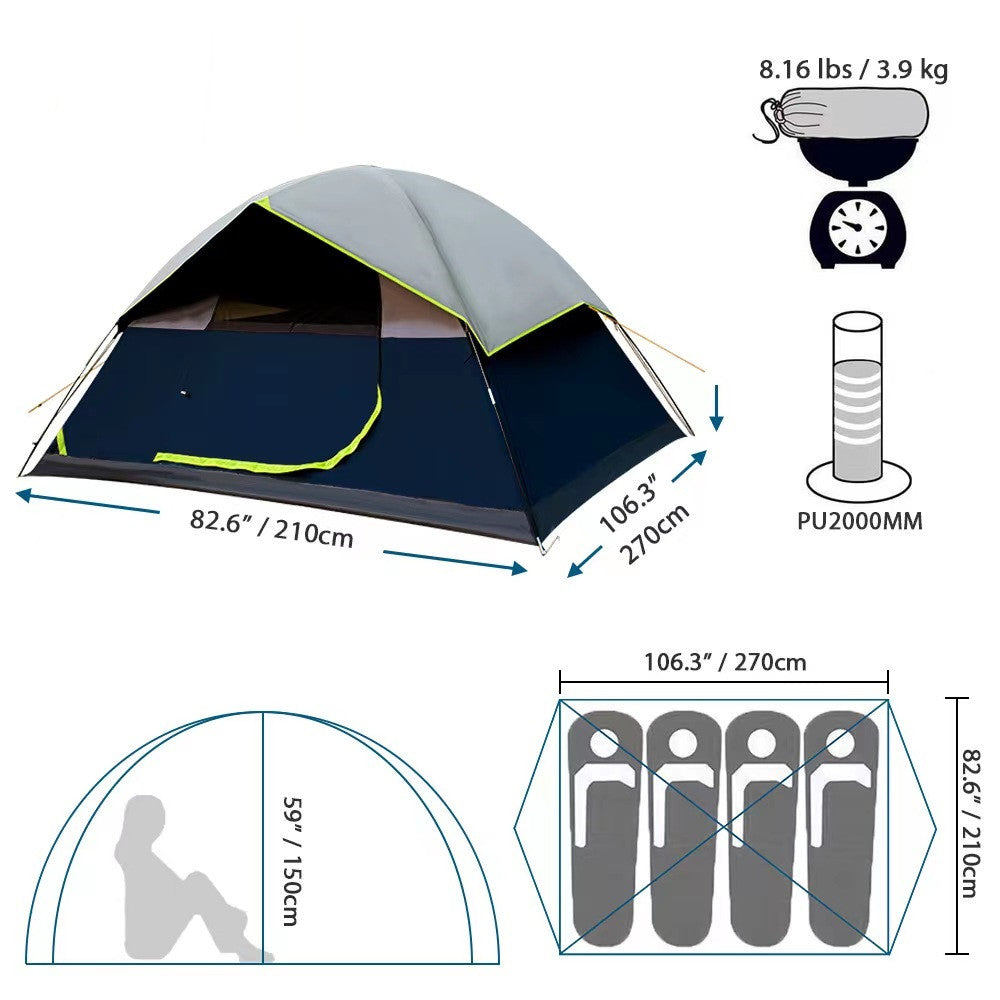 4-person dome tent for campground camping