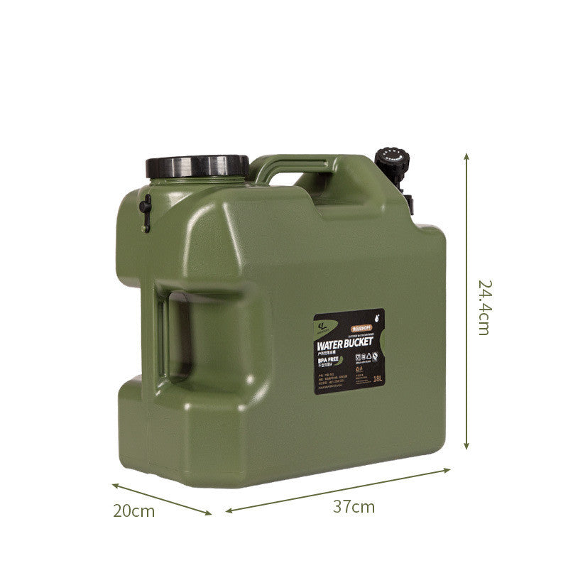 camping water storage container with cover