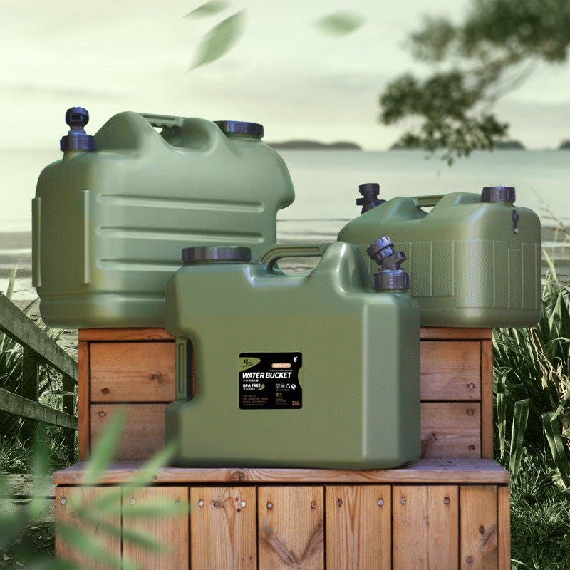 18L army green camping water container