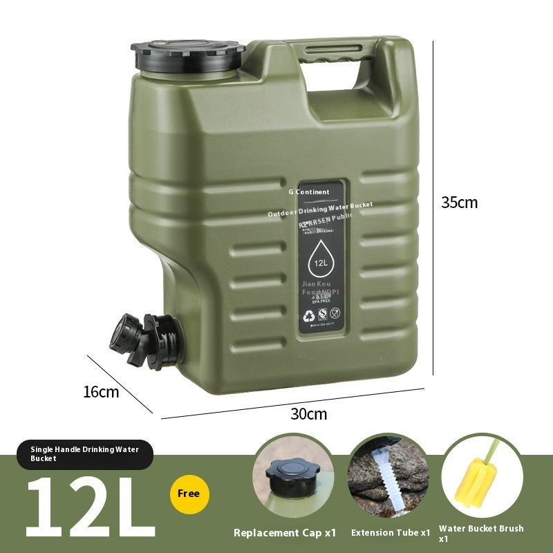 army green water container for outdoor use