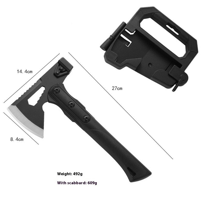 stainless steel camp axe with ABS handle