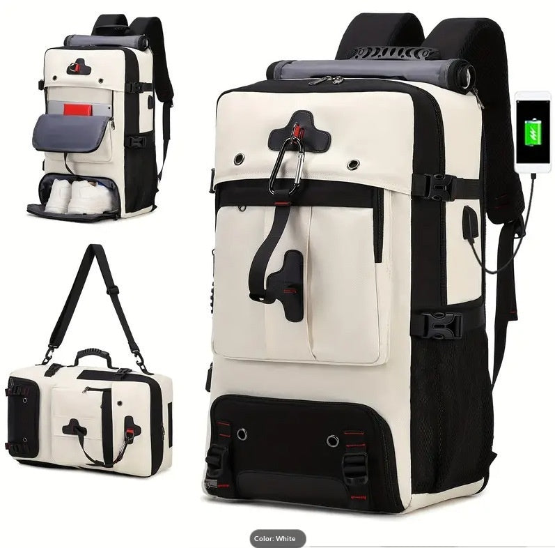 35L white lightweight camping backpack