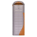 orange grey goose down camping sleeping bag